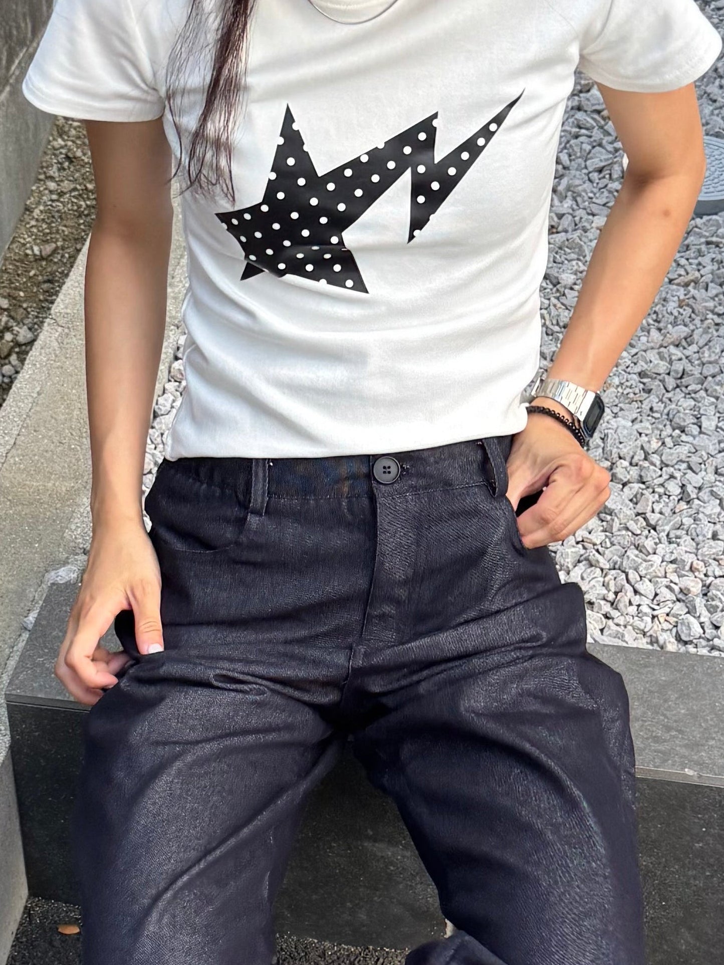 ドット柄スターTシャツ DPC07031
