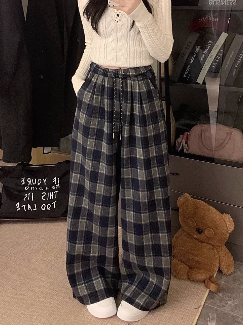 カラーワイドチェックパンツ DPB71625