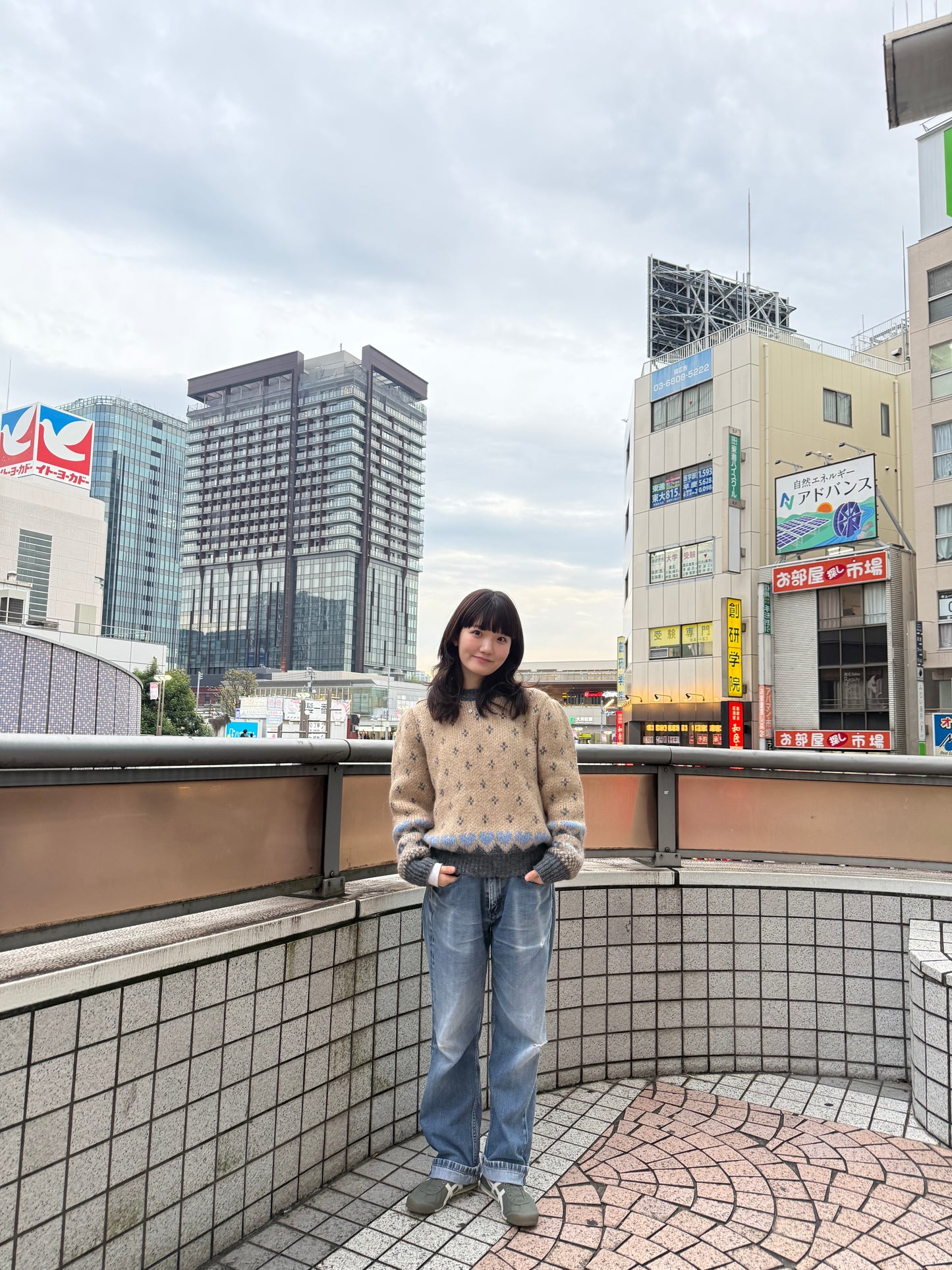 ラウンドネックスクリーンセーター DPA43710