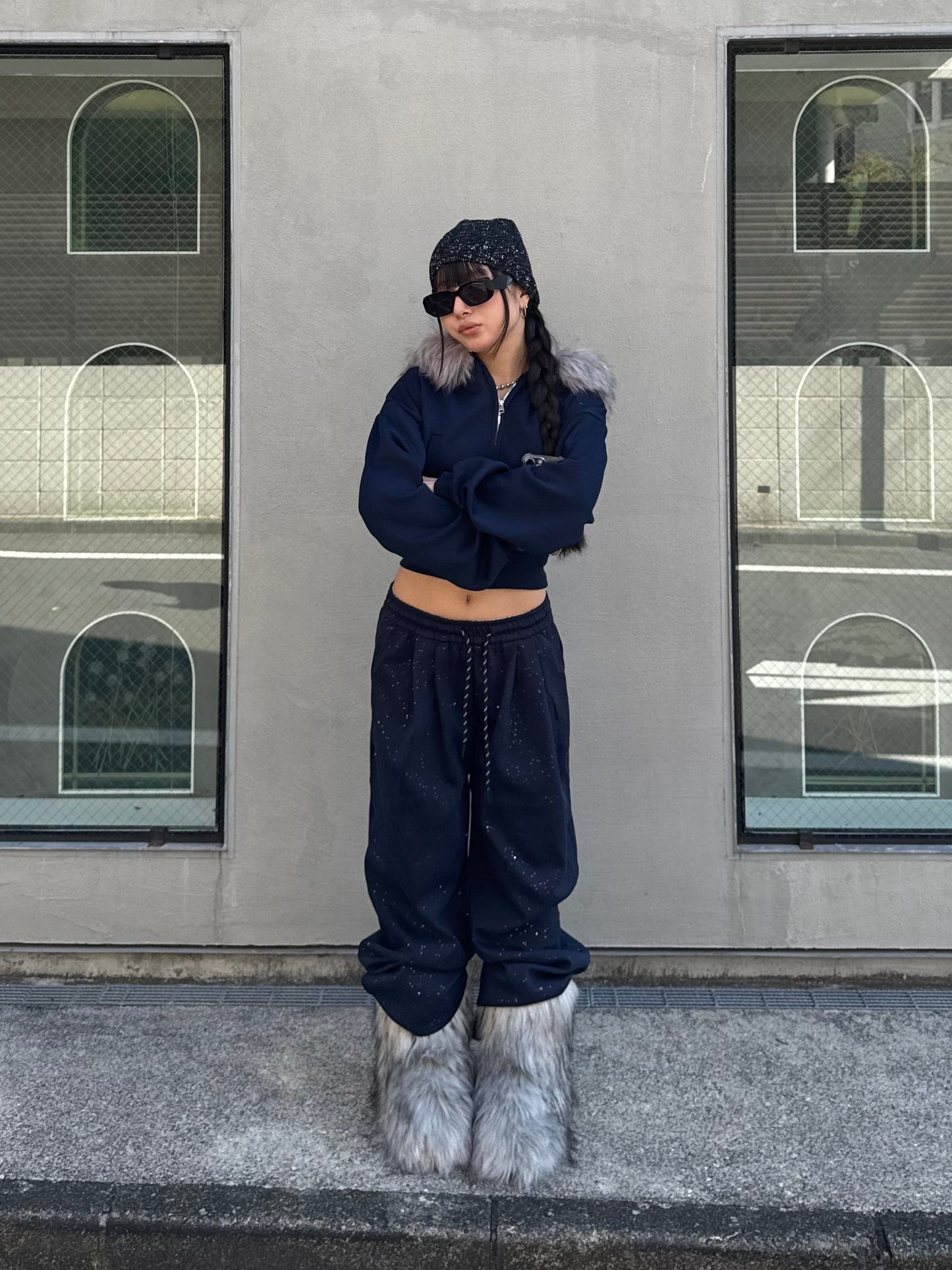 ウエストスリムファーパーカー DPB86141