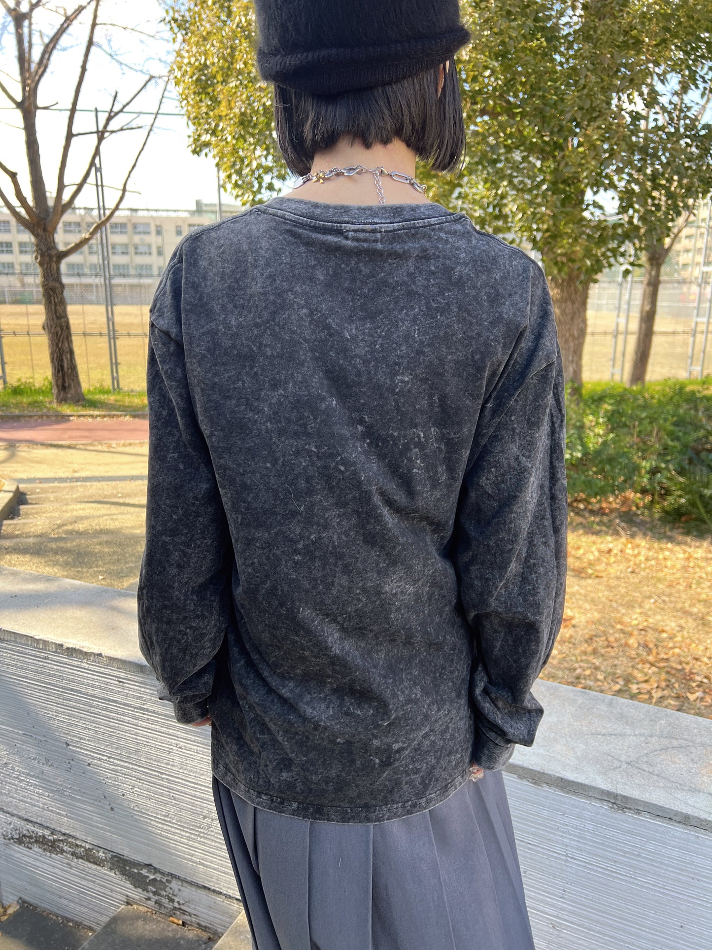 ヴィンテージラインストーンロングTシャツ DPB79093