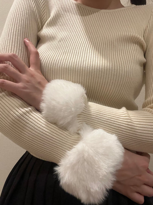 ボアスリーブリブニット CPA03136