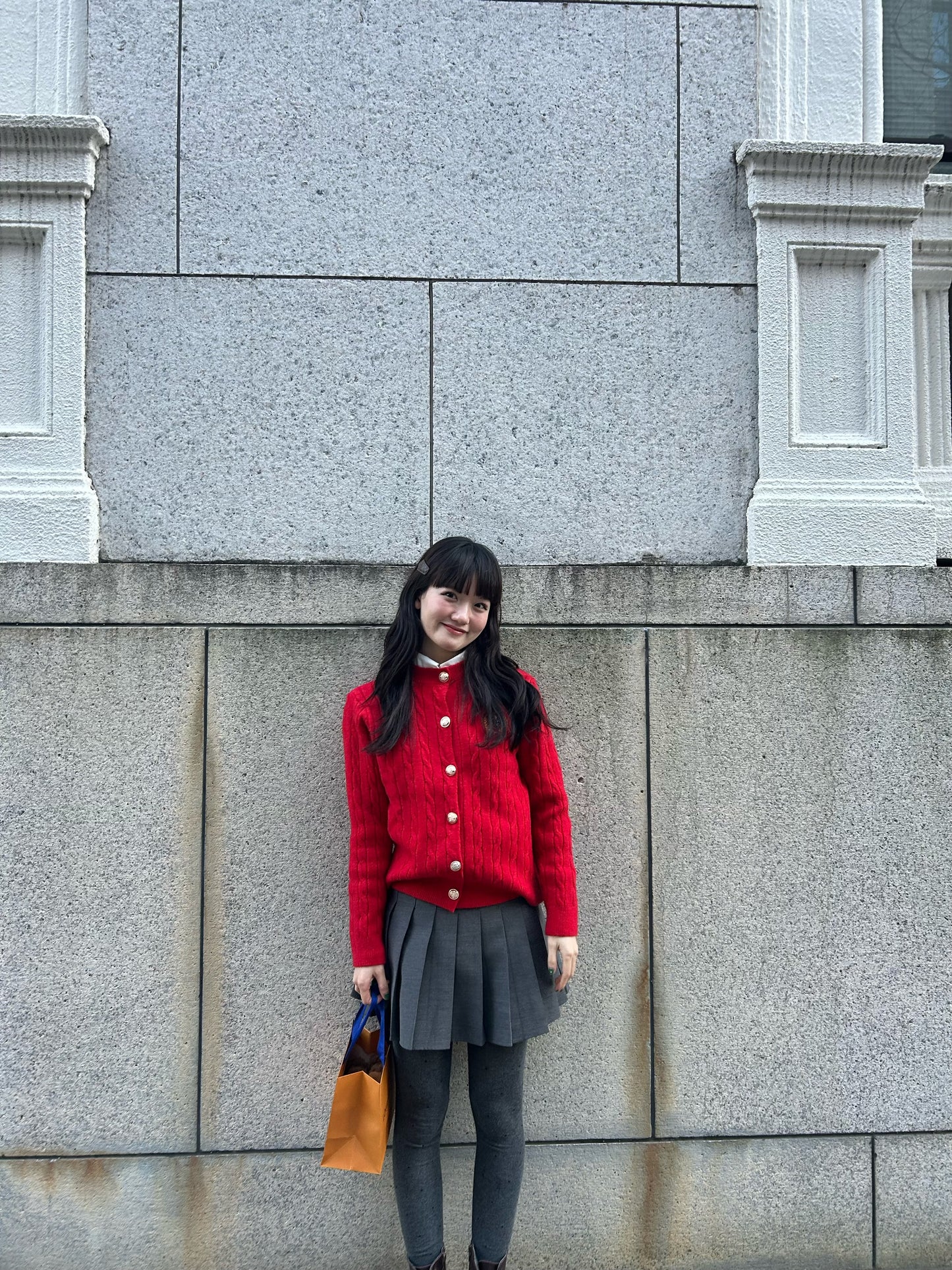 ワインレッドスクールカーディガン DPA43560