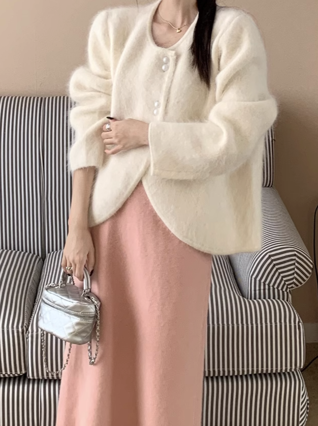 ソフトピンクハイウエストスカート CPA42257