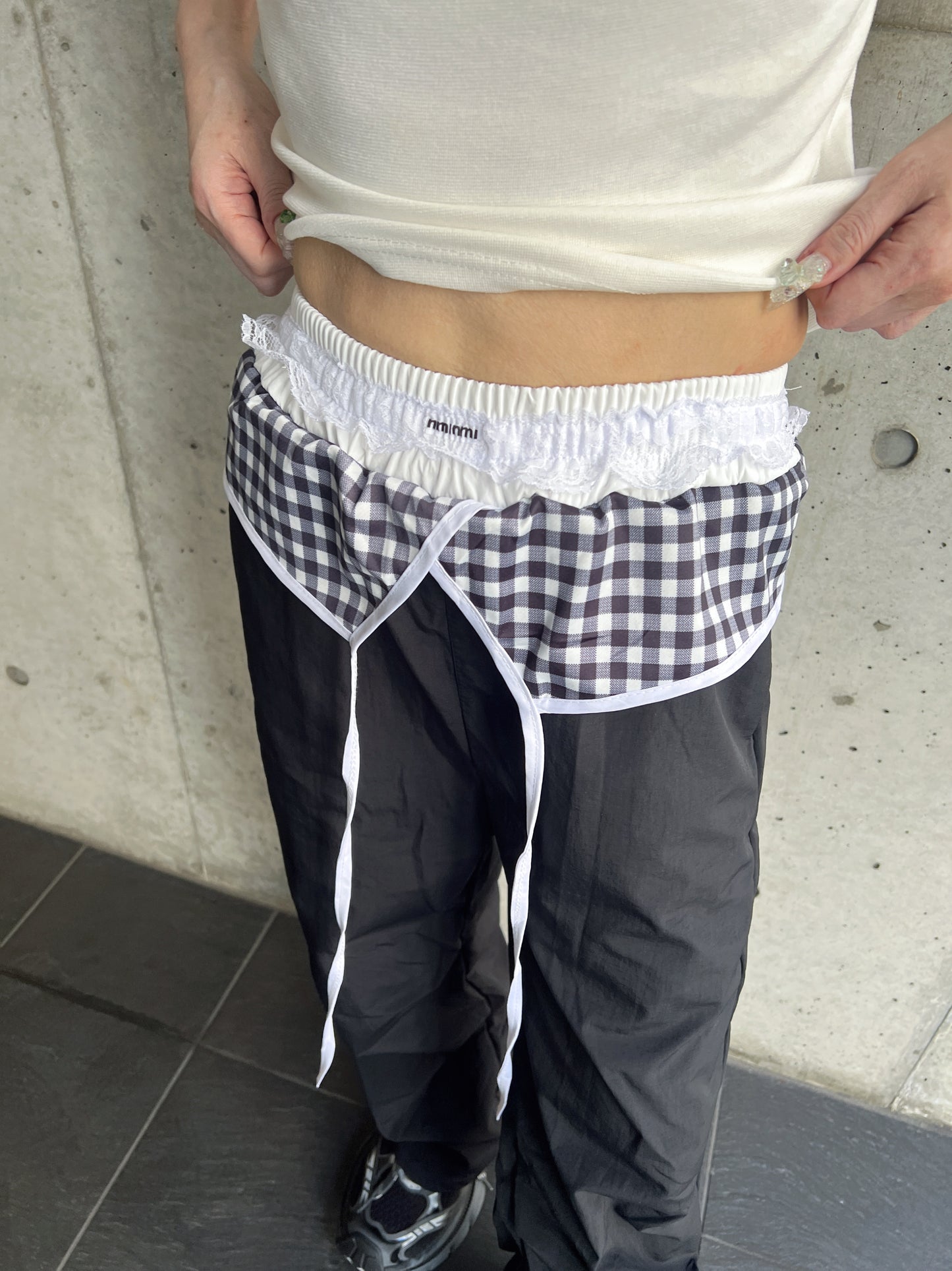 ウエストデザインワイドカーゴパンツ DPB79173