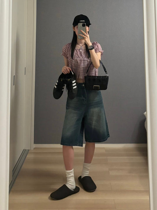 チェックピンクフリルシャツ DPB88081