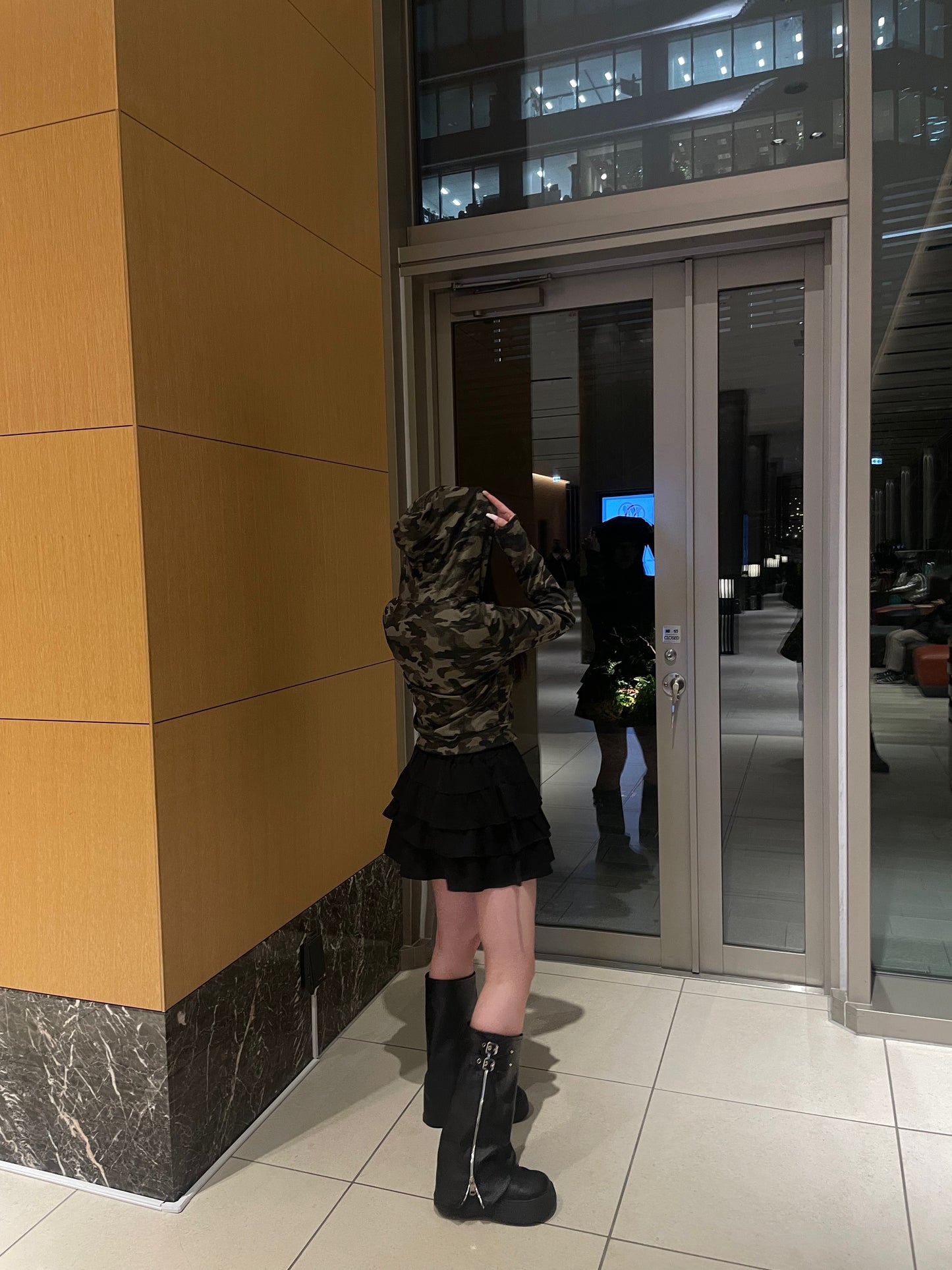 カモフラショートジップパーカー DPB74109