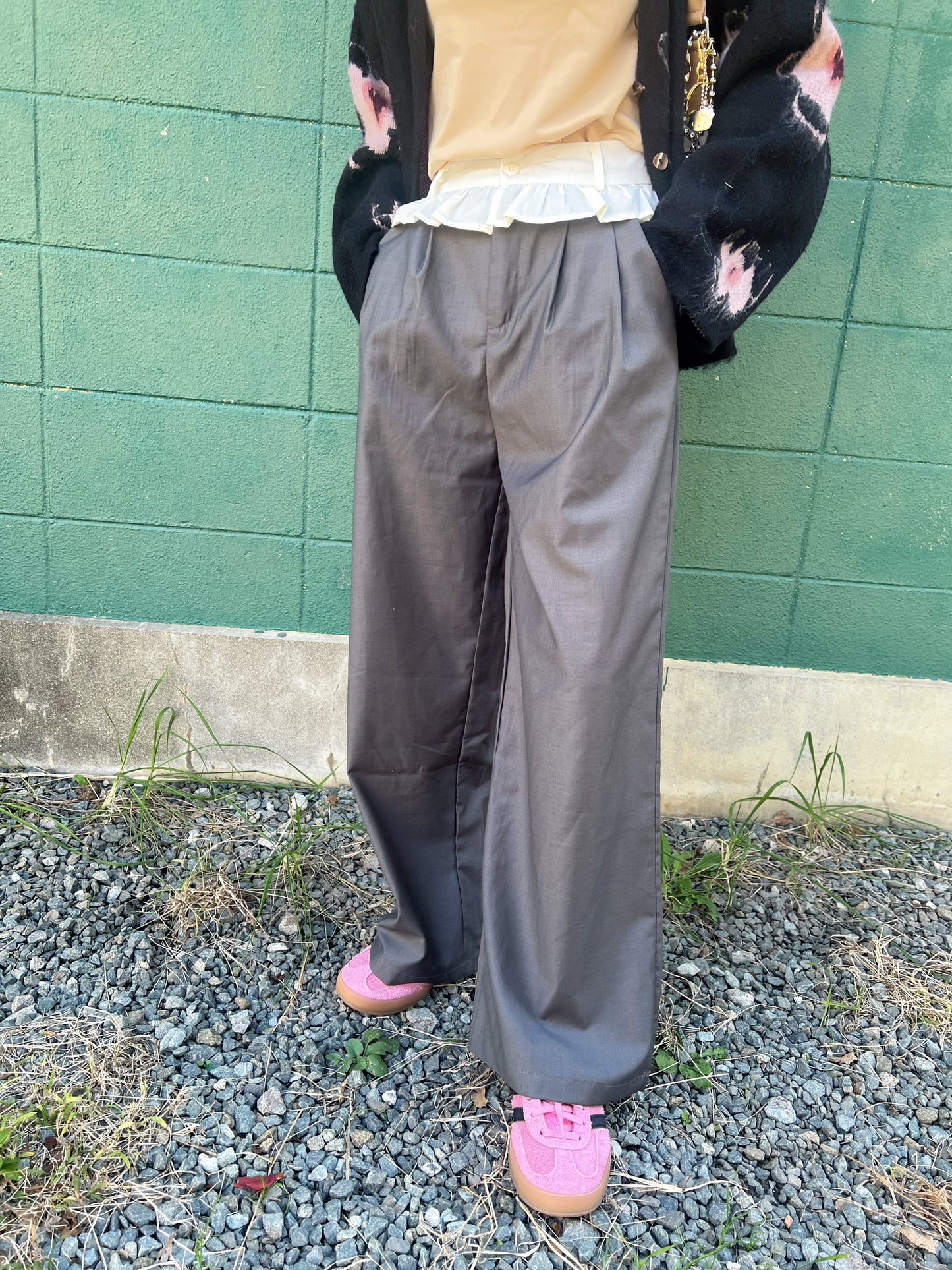 ウエストフリルワイドパンツ DPB79052