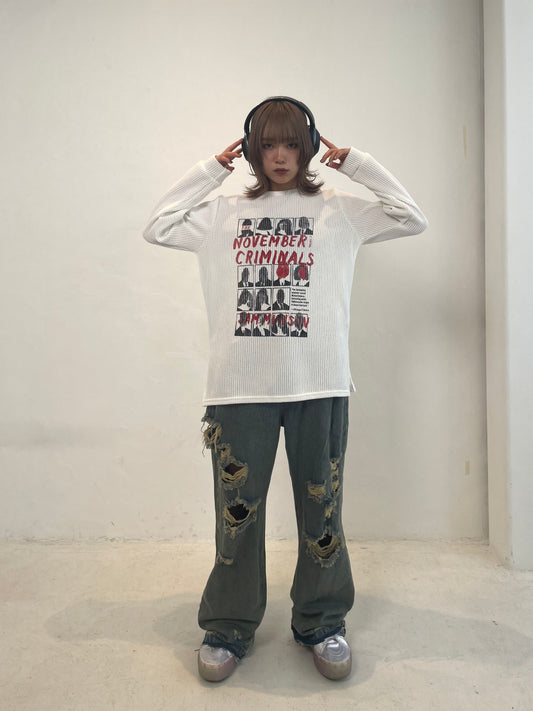 ワッフルメッセージカットソー DPA20275