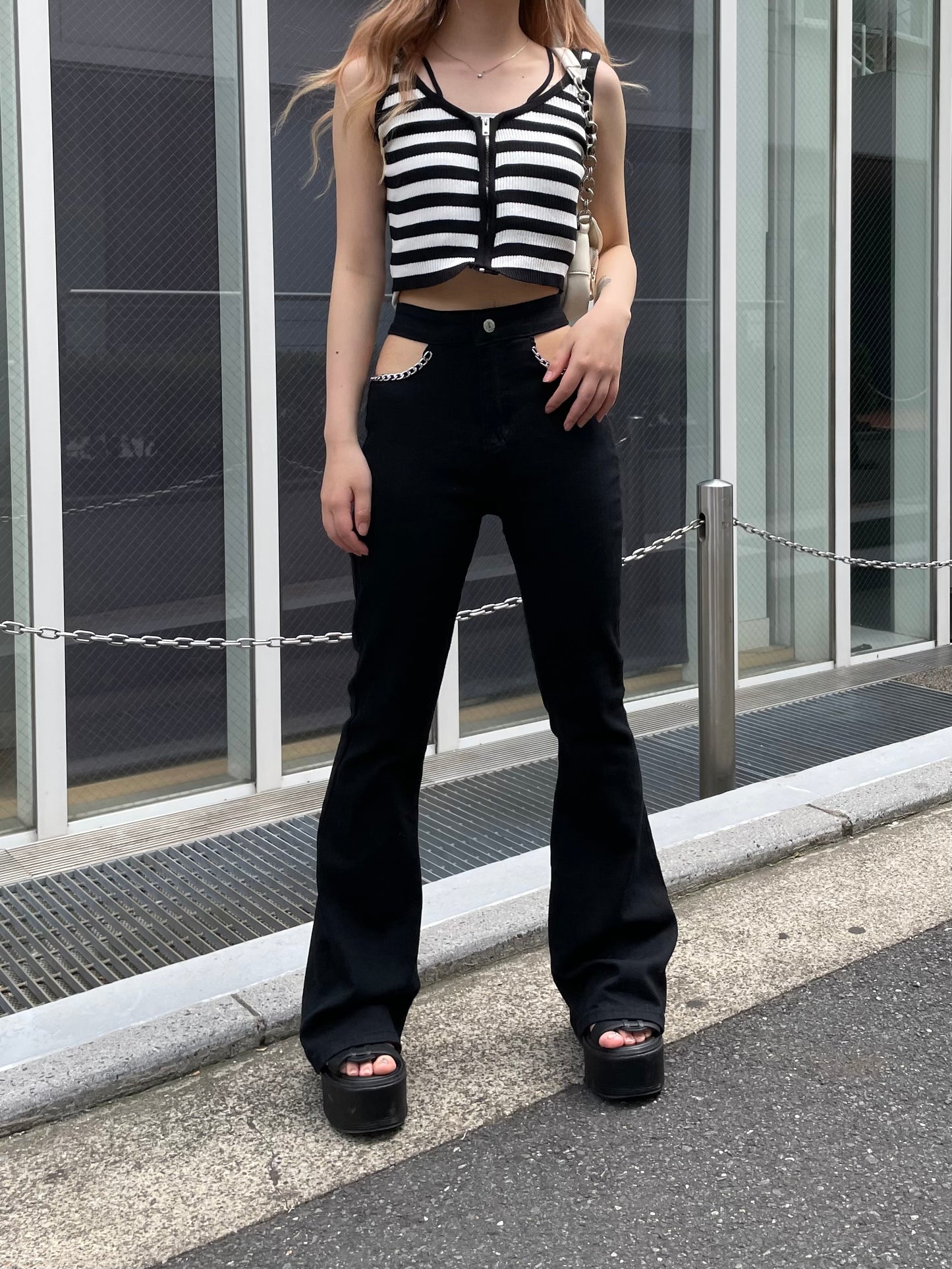 ボーダージップタンクトップ DPB68067