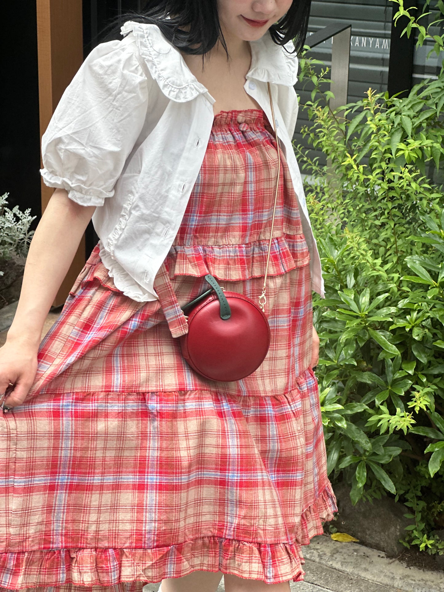 レッドチェックワンピース DPB76008