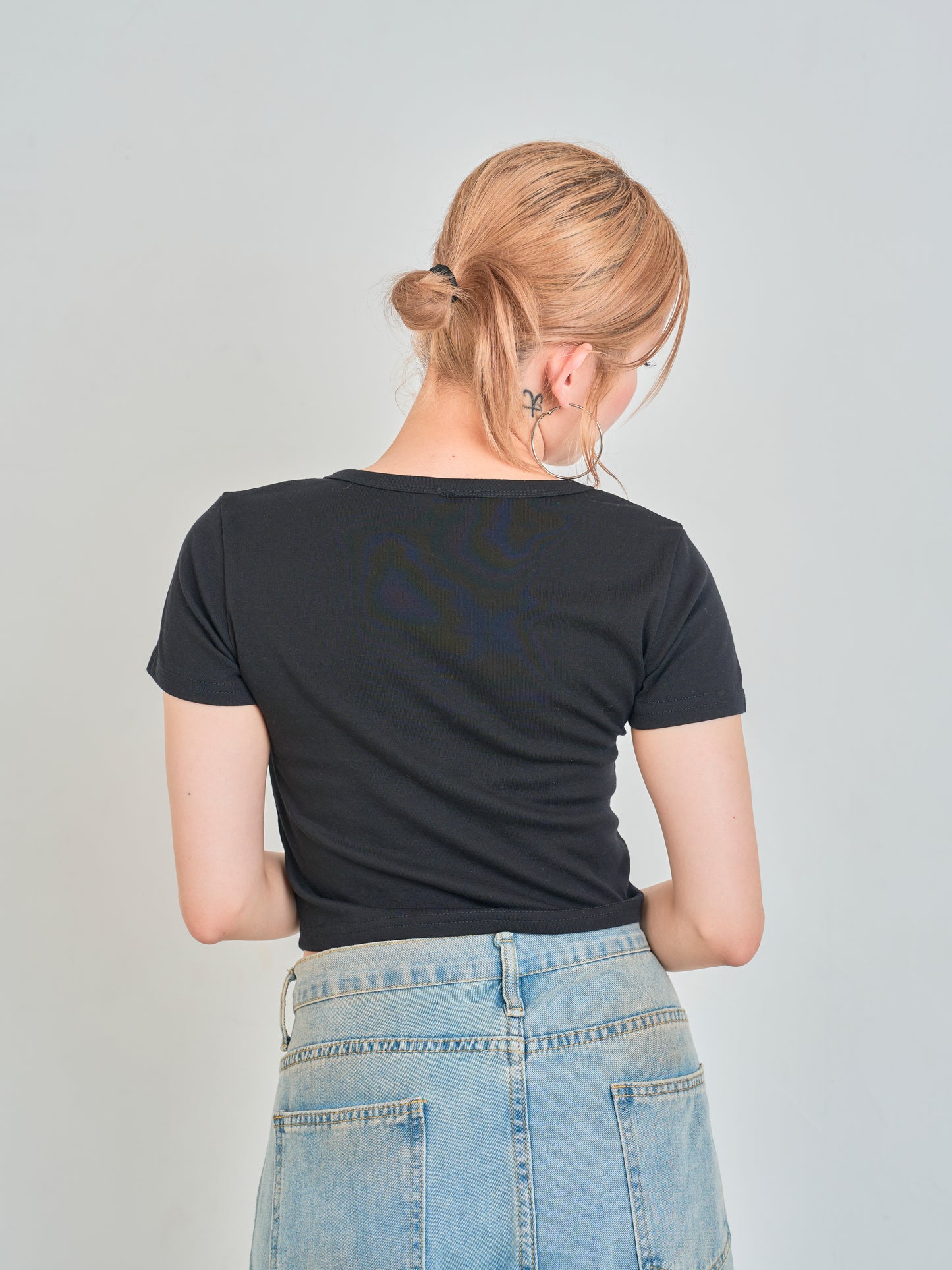 ハートプリントクロップドTシャツ DPB75070