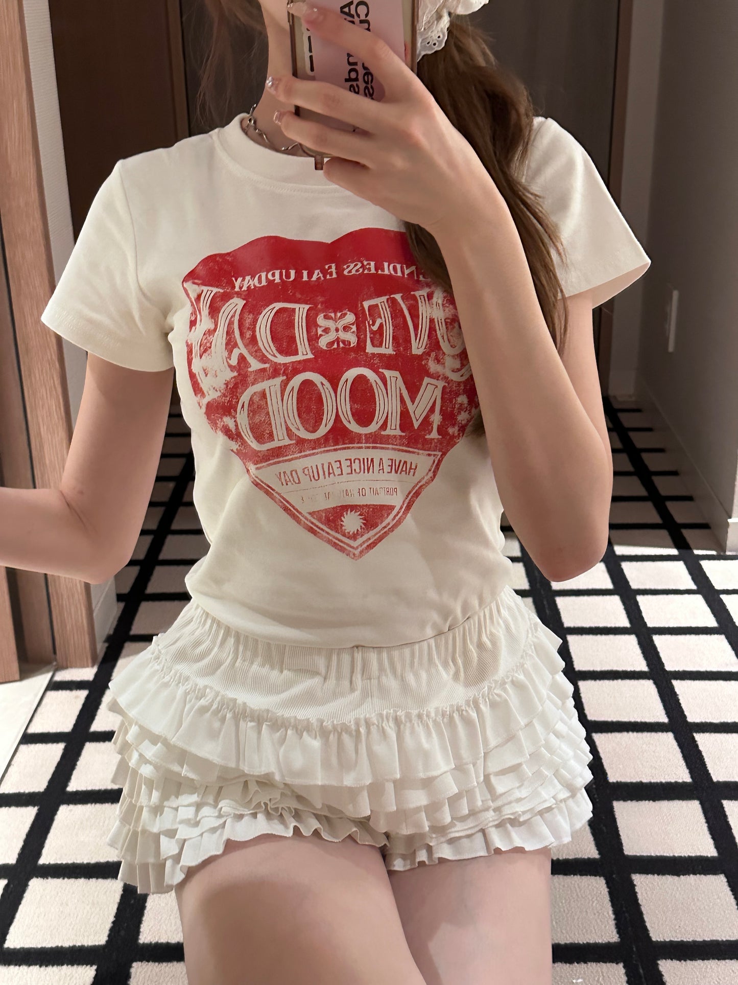 ハートプリントTシャツ DPB81082