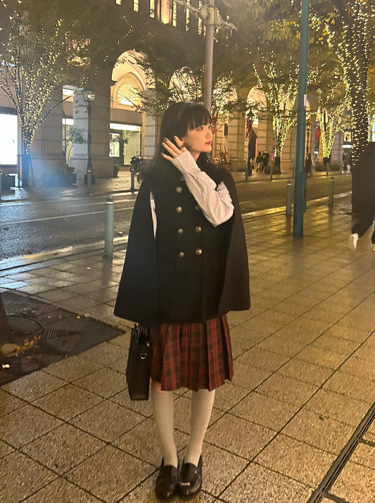 ブラックケープコート DPA43233