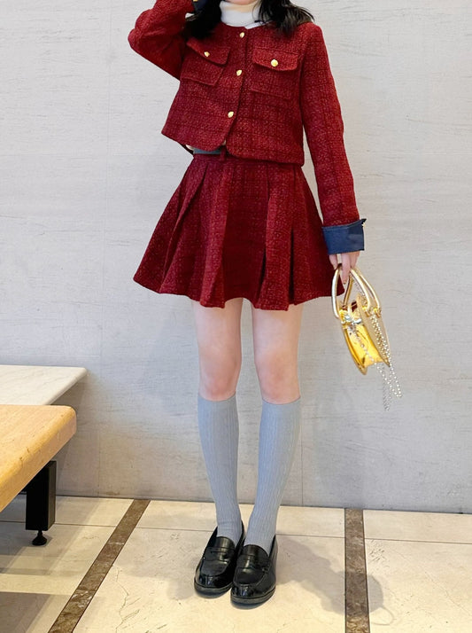 ボルドーツイードジャケット DPA43264