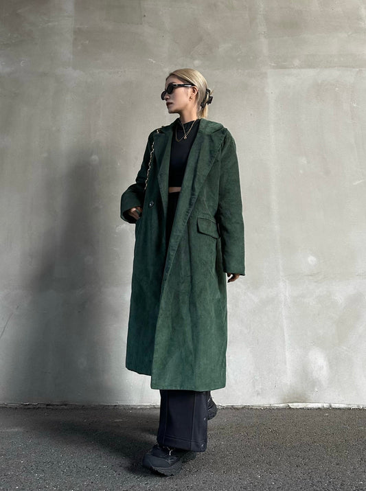 グリーンカラーリブコート DPB26254