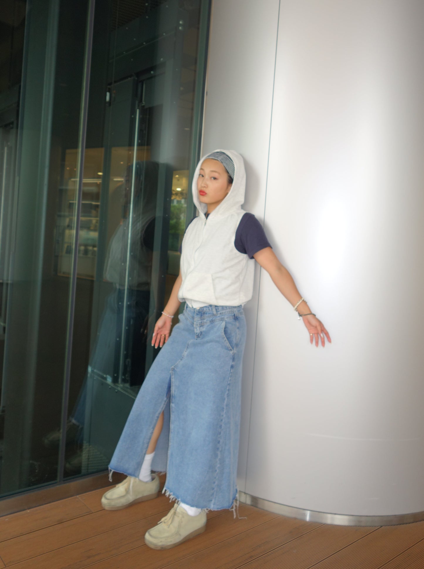 ノースリーブフルジップパーカー DPA14323