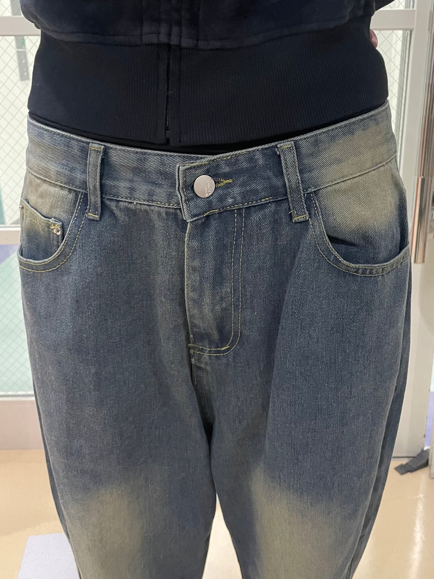 ダブルベルトデニムパンツ DPB67023
