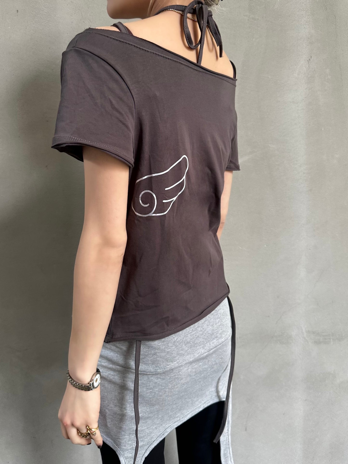 ワイドネックウィングTシャツ DPB26571
