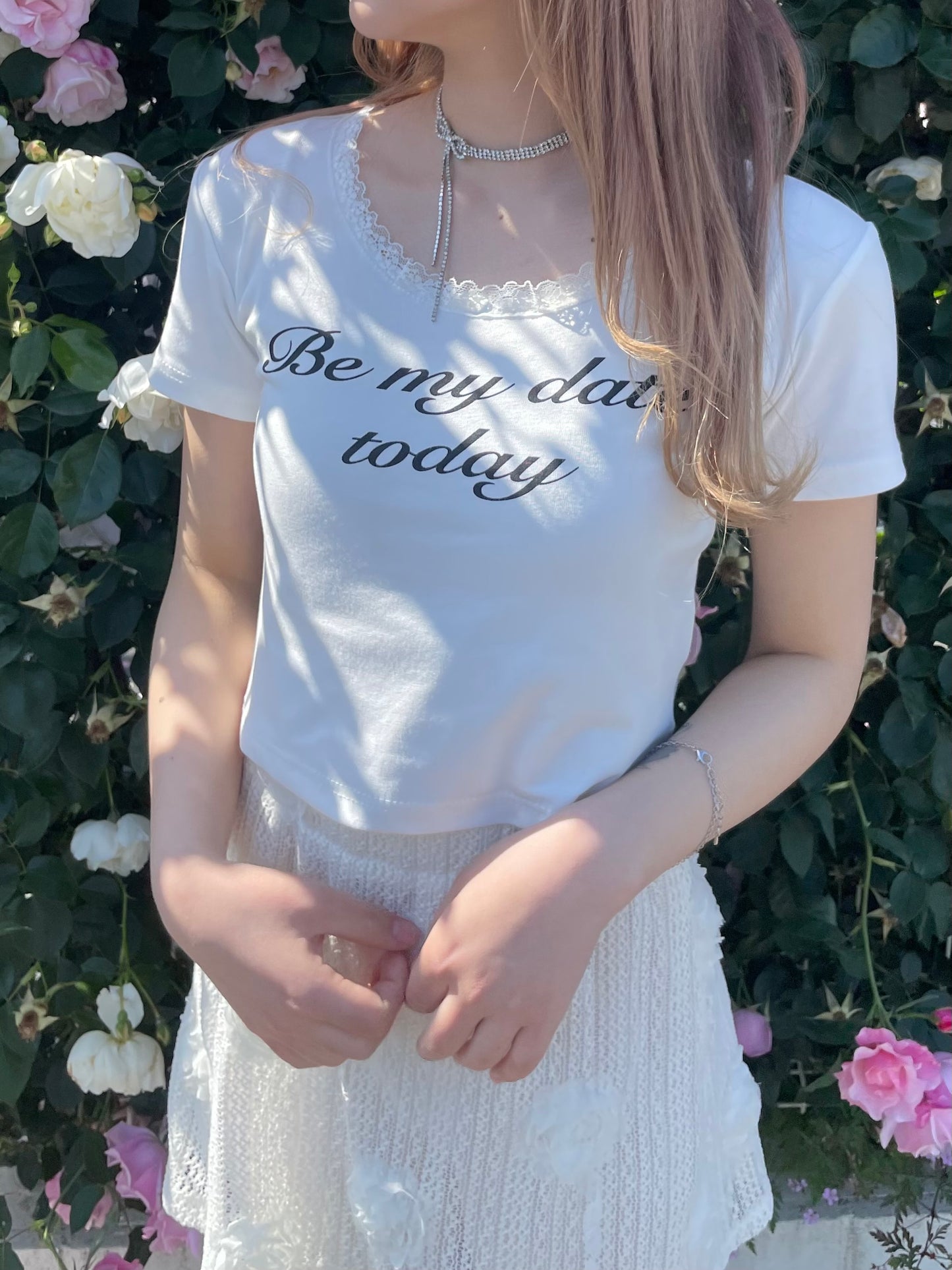 レースクロップドTシャツ DPB68062