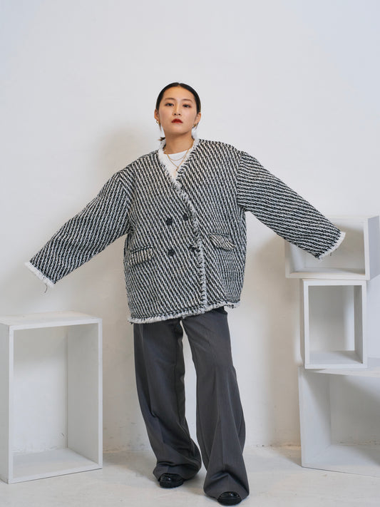 オーバーサイズツイードジャケット DPA14360