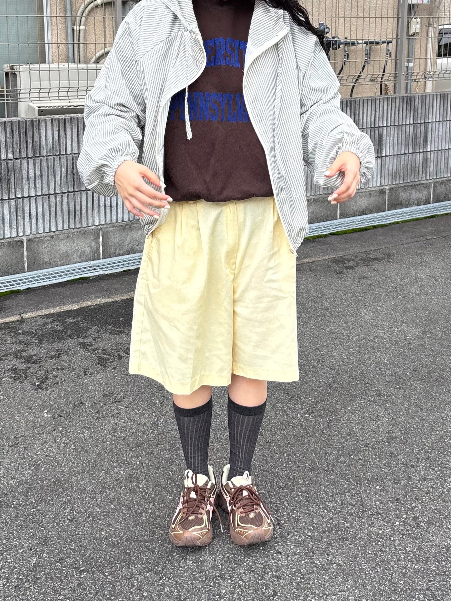 ストライプジップパーカー DPB84235