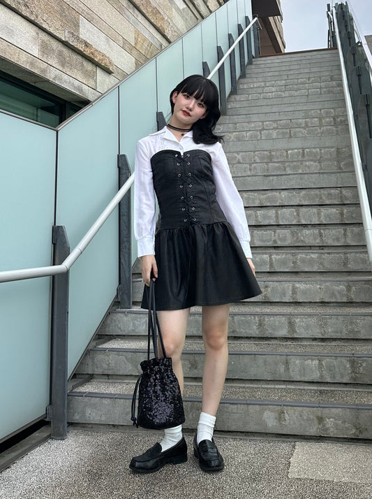 フェイクレザーウエスタンワンピース DPA43201