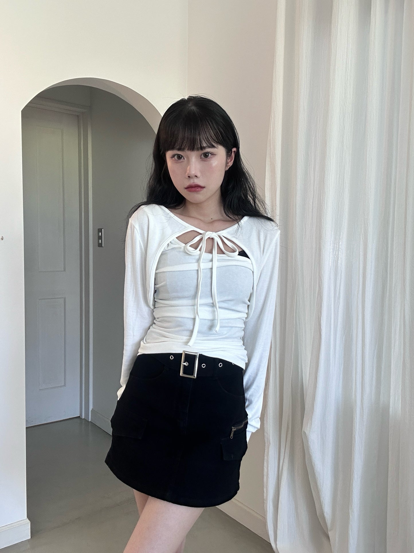 ブラックタイトポケットスカート DPB43316