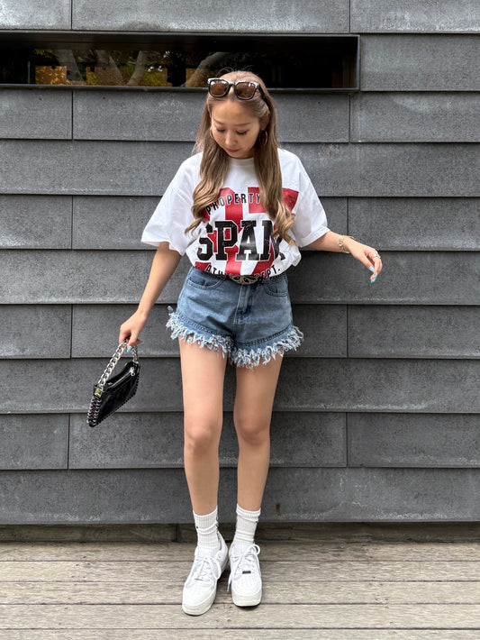 フリンジミニデニムパンツ DPB73340