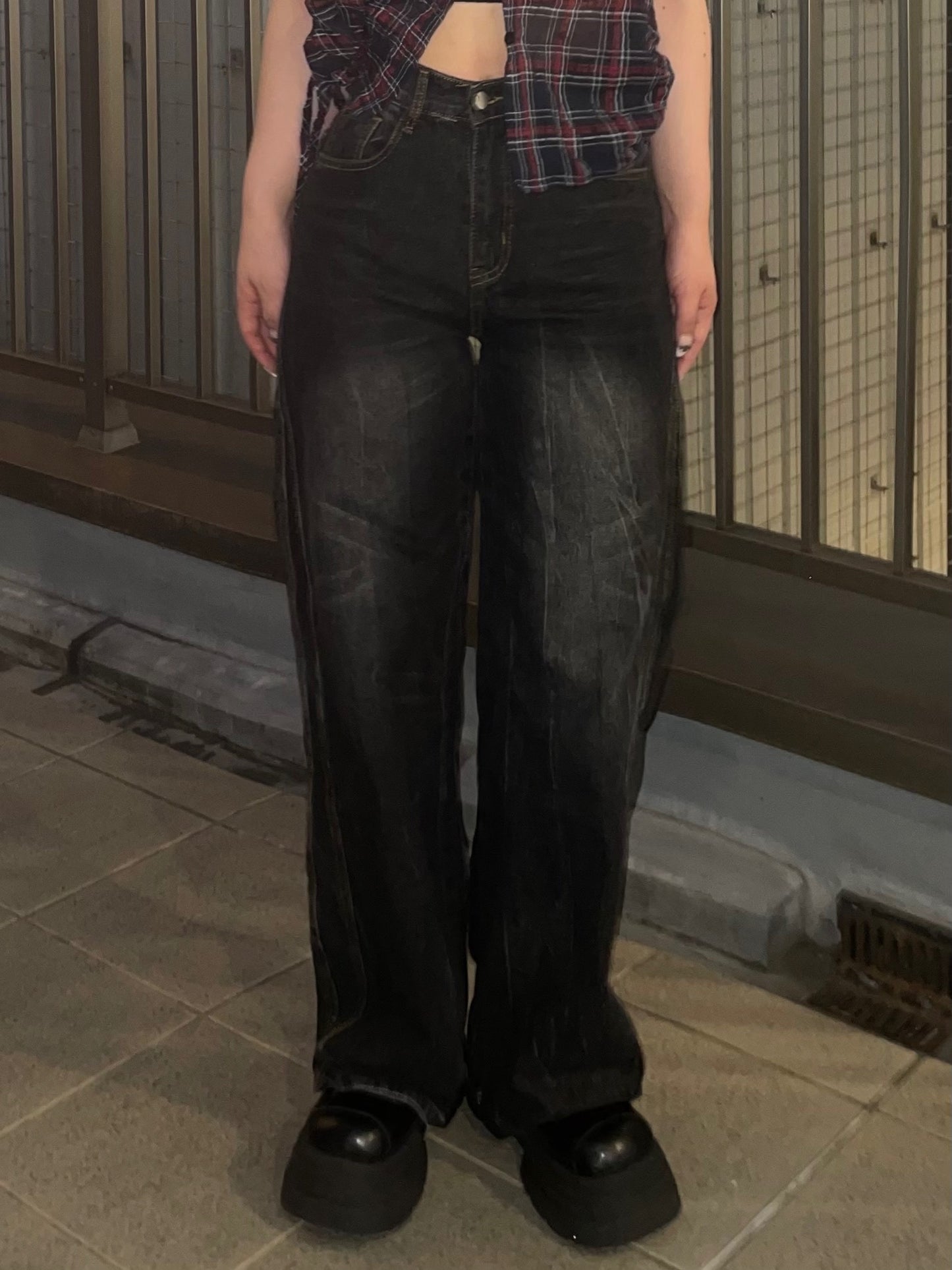 ダメージビッグシルエットデニムパンツ DPB74149