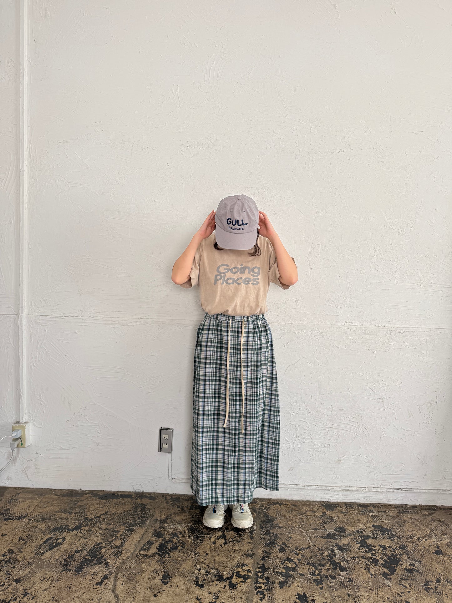 ウエストリボンチェックスカート DPB84140