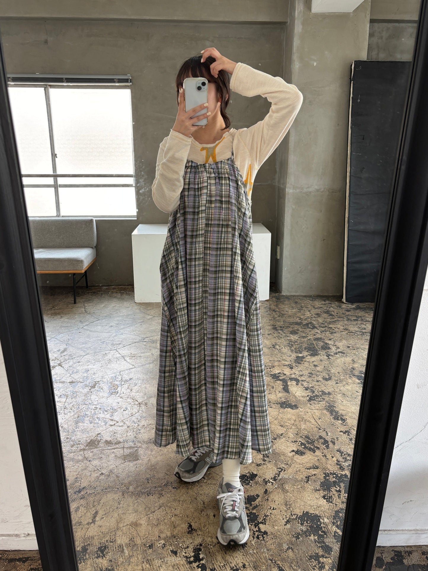 シフォンチェックキャミワンピース DPB84143