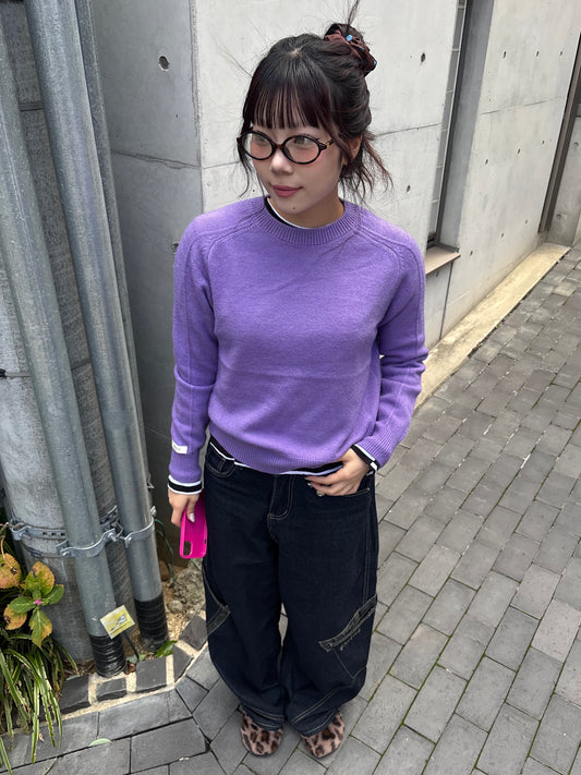 ナチュラルパープルニット DPB89118