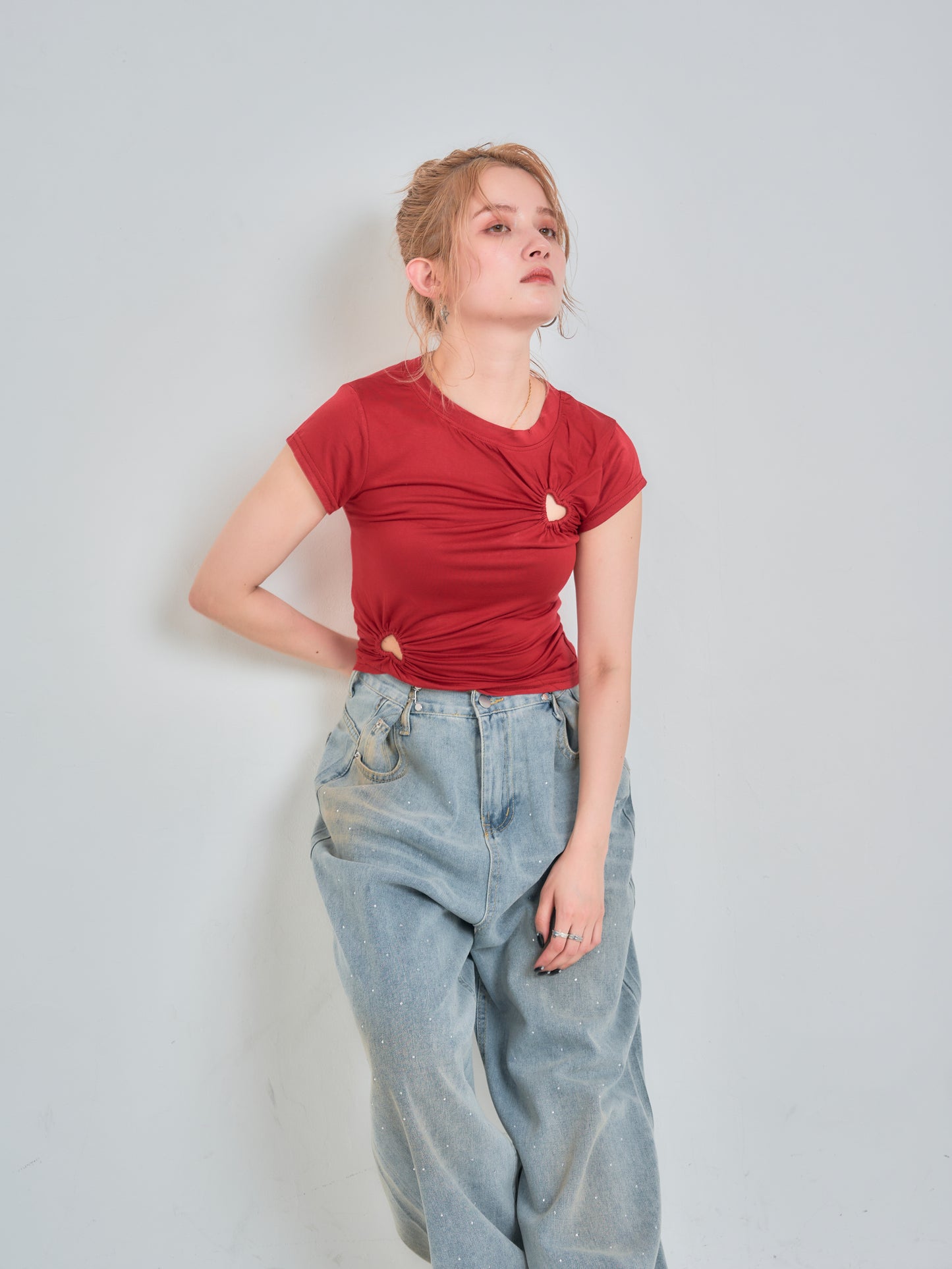 ダブルハートTシャツ DPB75036