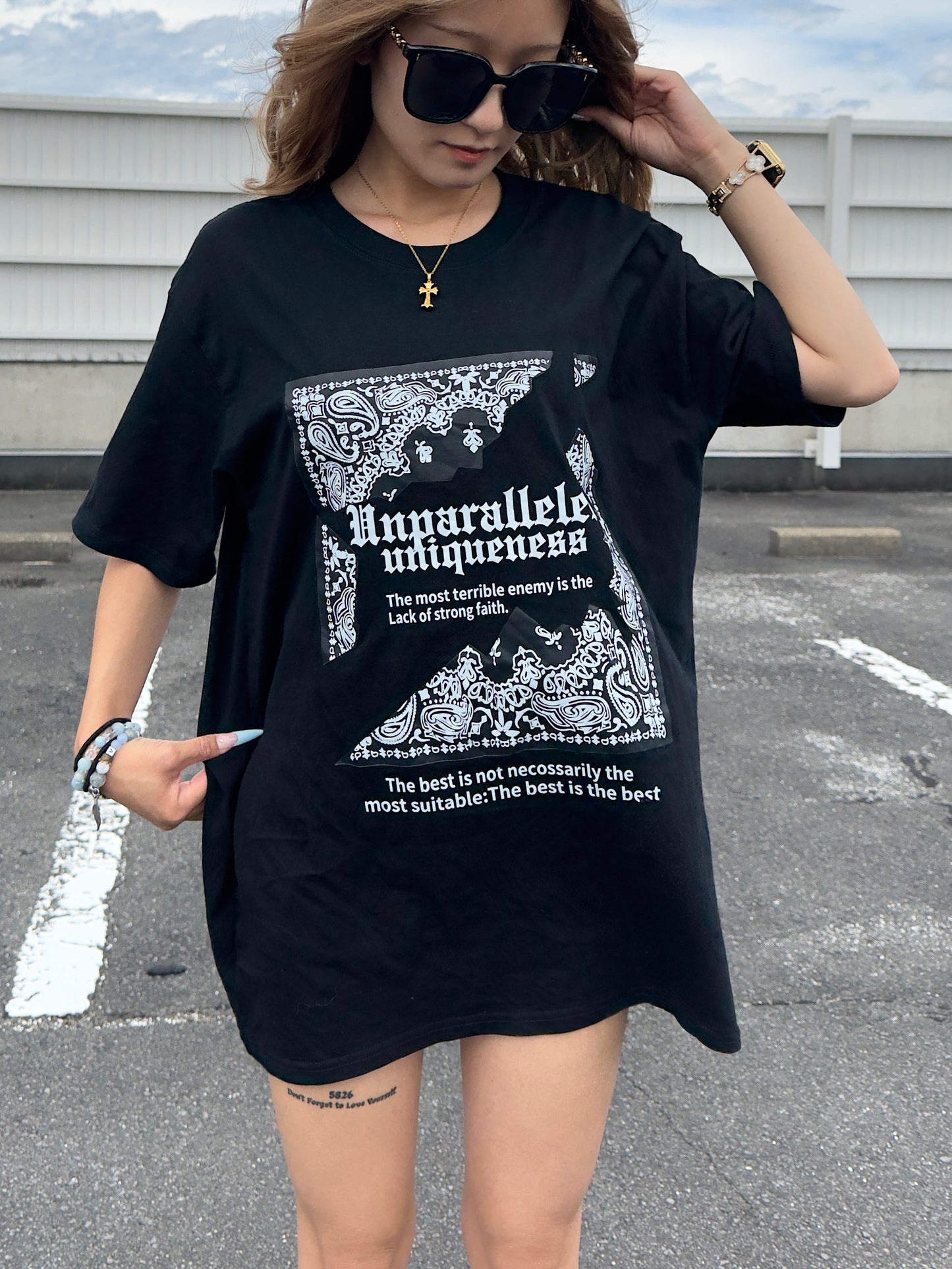 ペイズリープリントTシャツ DPB42423