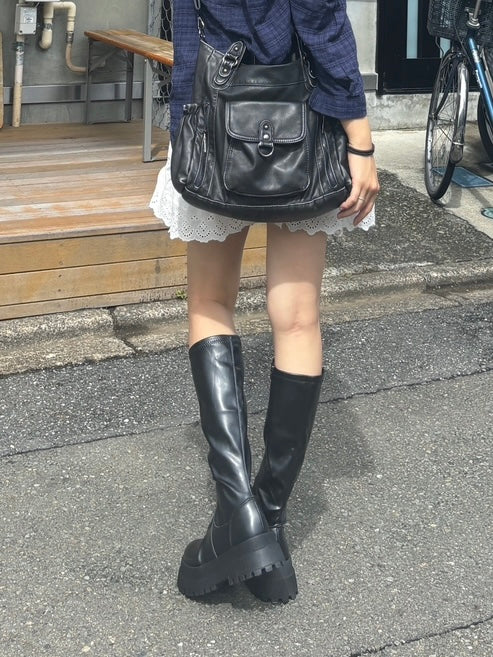 ブラックロングブーツ DPB63137