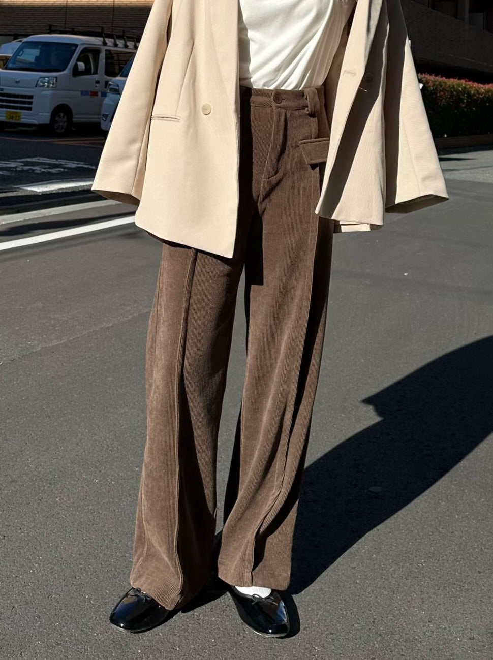 センタープレスブラウンパンツ DPB47228