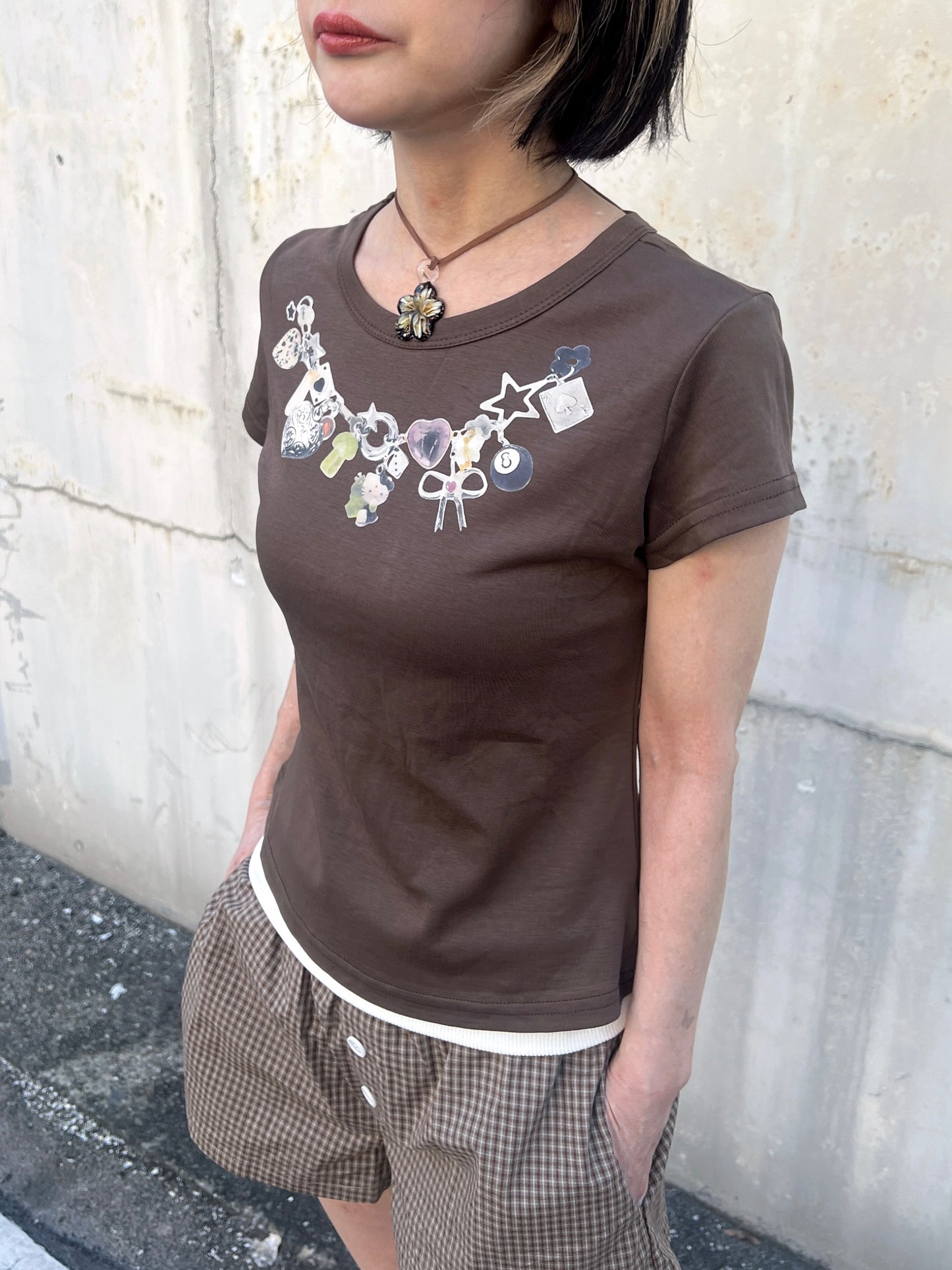 チェーンプリントミニTシャツ DPB79188