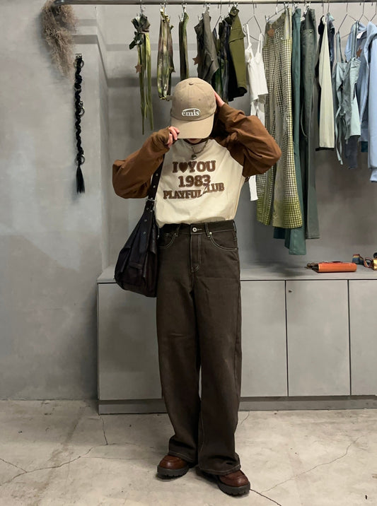 ブラウンデニムパンツ DPB87012