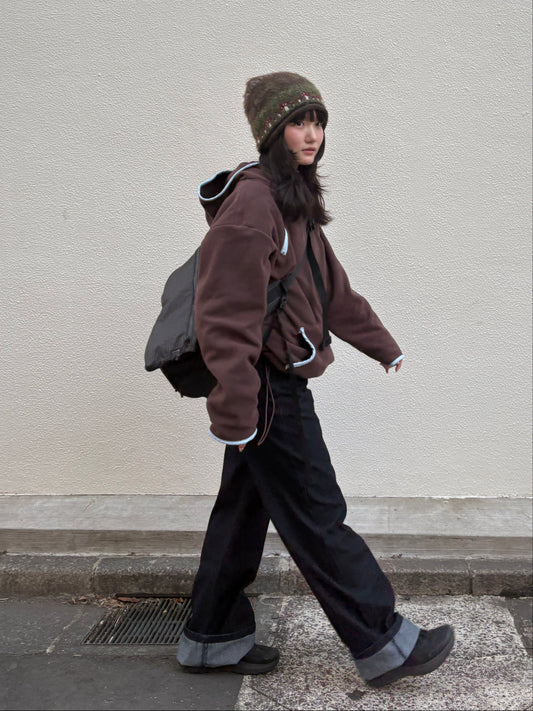 バイカラーフードフリース DPA43741