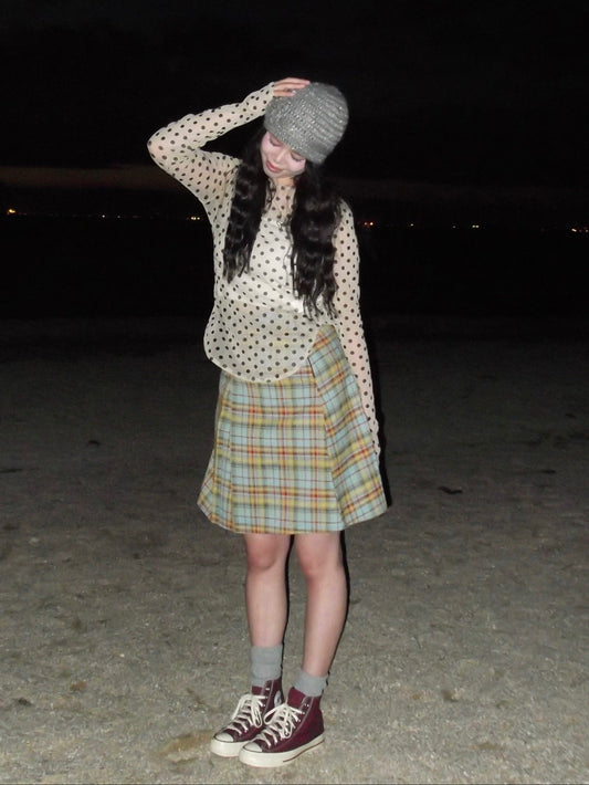 カラーチェックミディスカート DPB95021