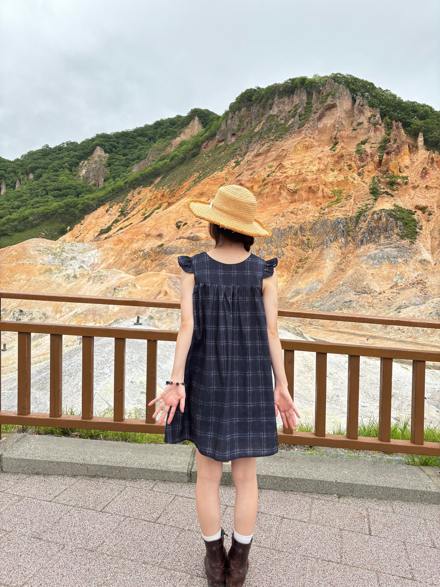 チェックワンピース DPA43417