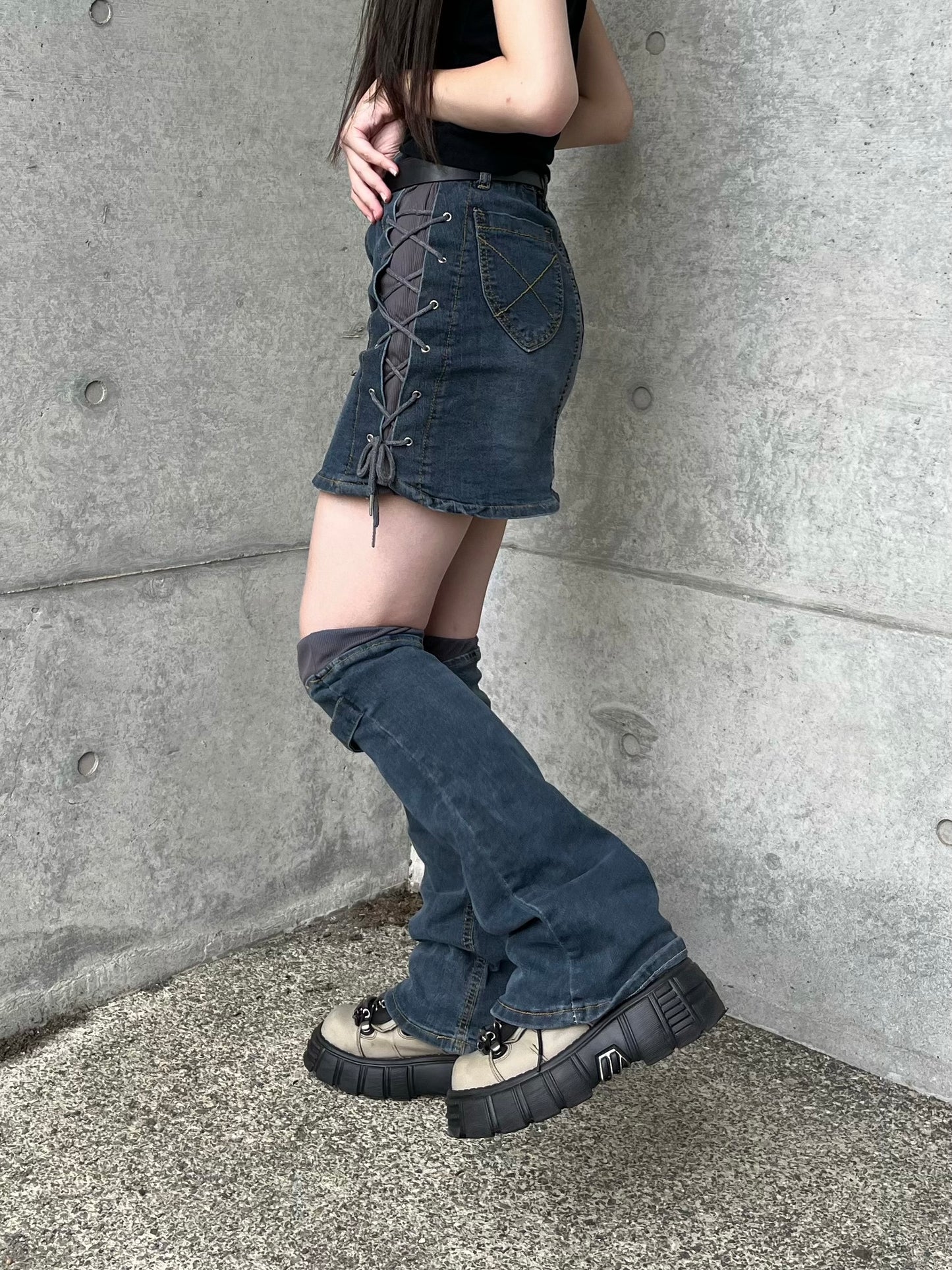 レトロデニムミニスカート DPB65022