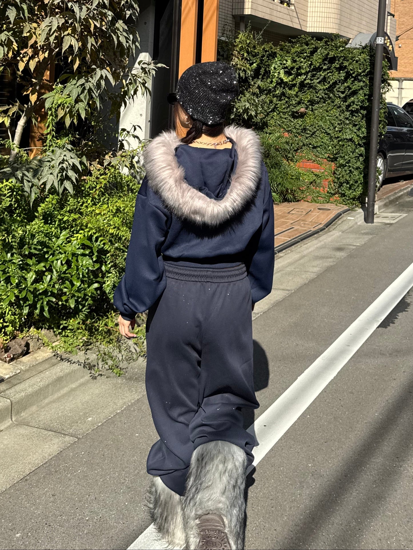 ウエストスリムファーパーカー DPB86141