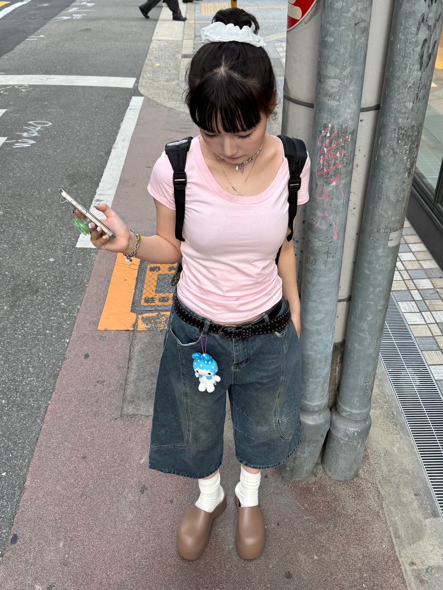 ラウンドネックピチTシャツ DPB85246