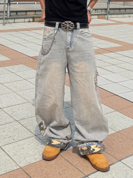 バックポイントカモフラデニムパンツ DPB90212