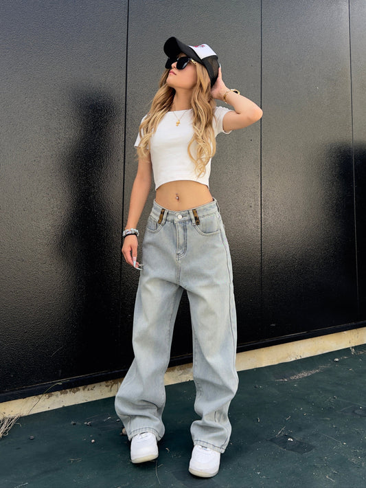 レオパードポイントデニムパンツ DPB42433