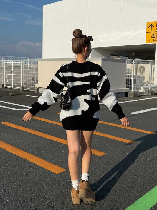 ユニセックスゼブラニット DPB73439