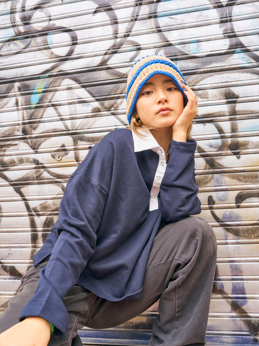 バイカラースリットポロシャツ DPB19169