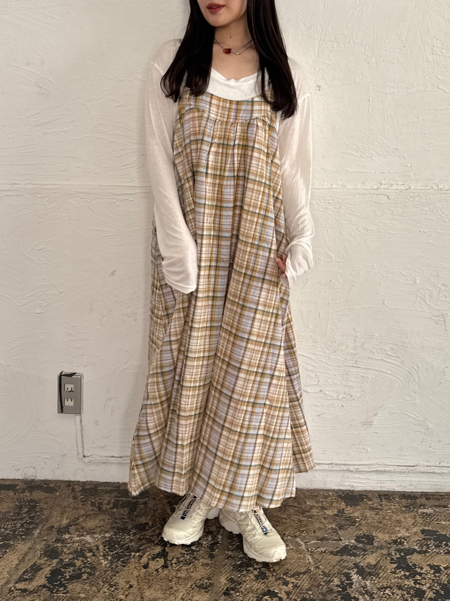 シフォンチェックキャミワンピース DPB84143
